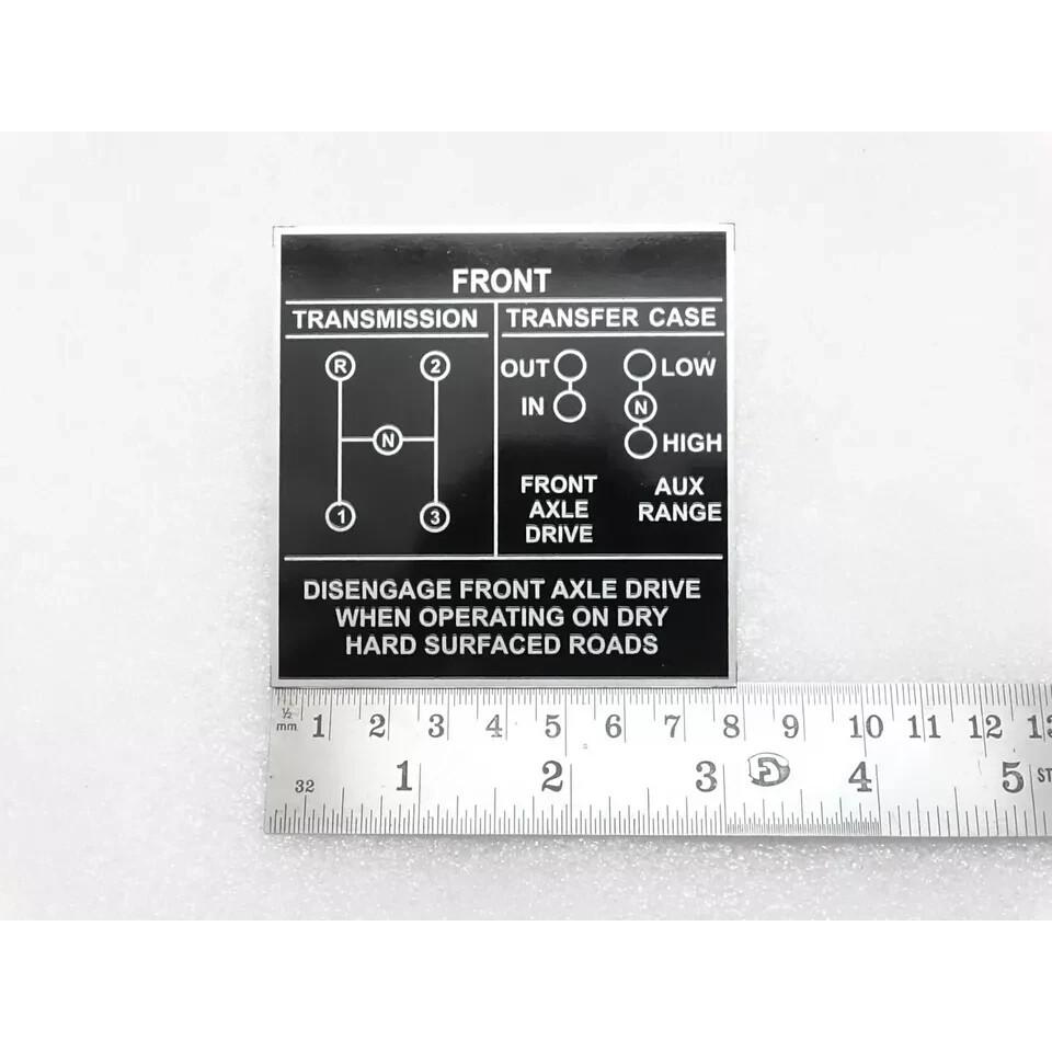 Dash Data Plate Aluminum Black Set Of 4 For Jeeps Willys Ford CJ2A CJ3A CJ3 |Fit