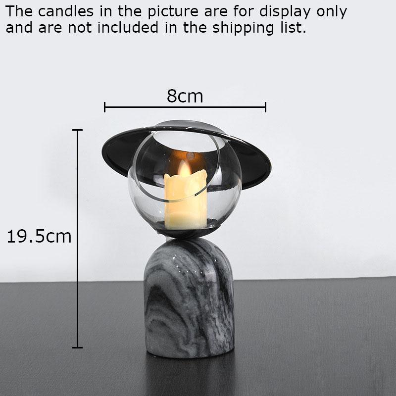 Circular Marble Candle Holder Romantic Dining Table Candlestick Desk Decoration Ornaments Wax Melt Burner Home Candle Holders