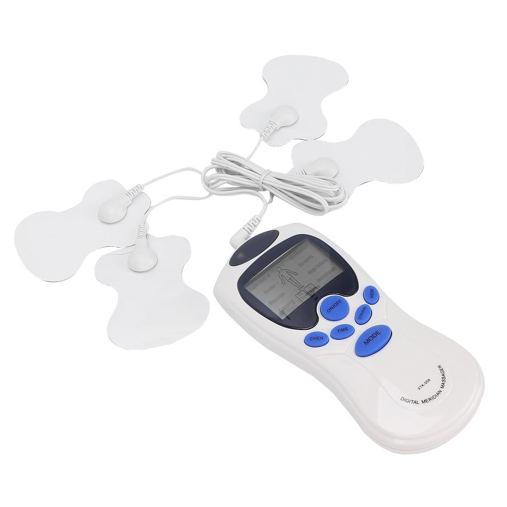 Muscle Stimulator Portable Mini Electronic Pulse Massager EMS Machine with 4 PadsUS Plug 100‑240V
