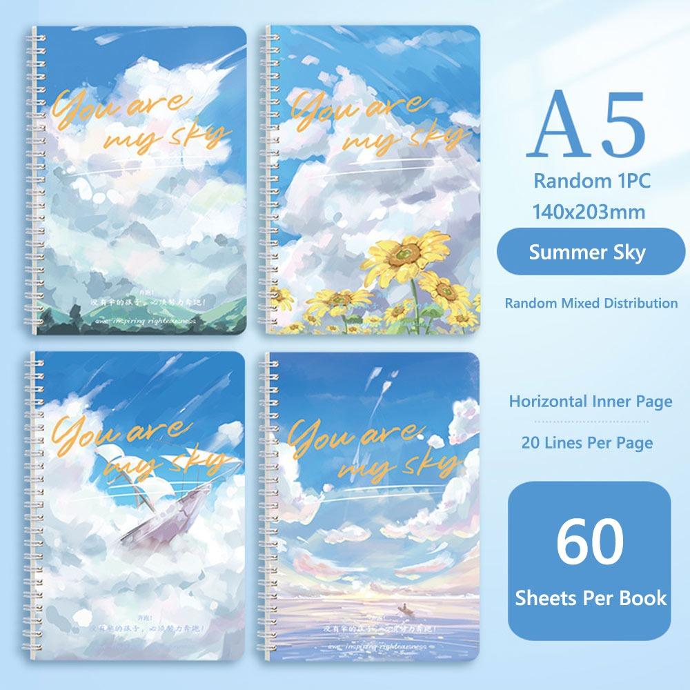 A5 Spiral Notebooks Color Hand Account Book Thickened Notepad  Gift