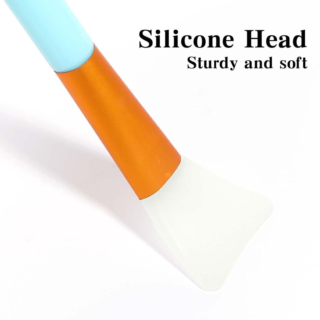 2PCS Silicone Mask Applicator Tool Face Mask Brush Soft Silicone Facial Mud Makeup Brushes Face Mask Beauty Tool Hairless Spatula Applicator Tools