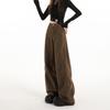 American Retro 2026 High-Waisted Wide-Leg Brown Jeans for Women