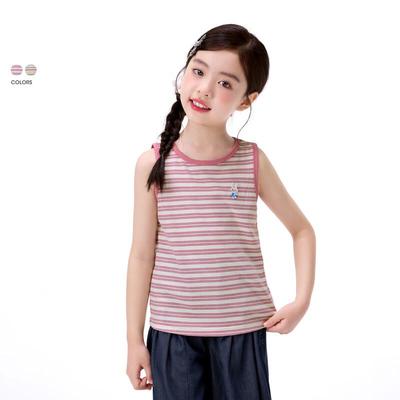 Girls' Striped Sleeveless Vest Top
