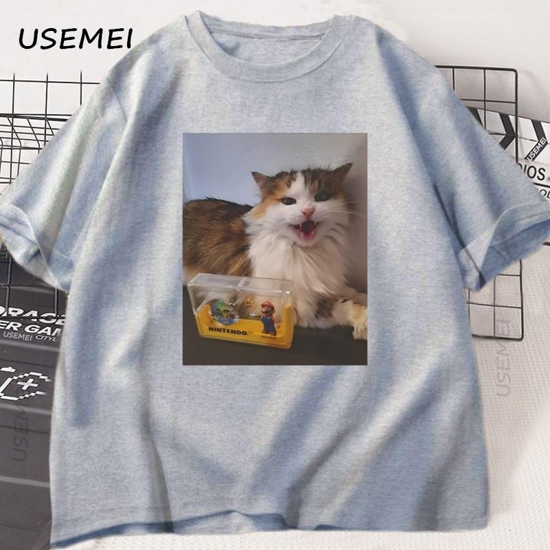 Berretto Arancione Polpo Maglietta in Cotone Stile Giapponese Grafica T-shirt Casual Cotone Manica Corta Girocollo T-shirt Abbigliamento Unisex