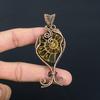 Thanksgiving-Ammonit-Edelstein, reiner Kupferdraht, umwickelt, handgefertigter Anhänger-Schmuck