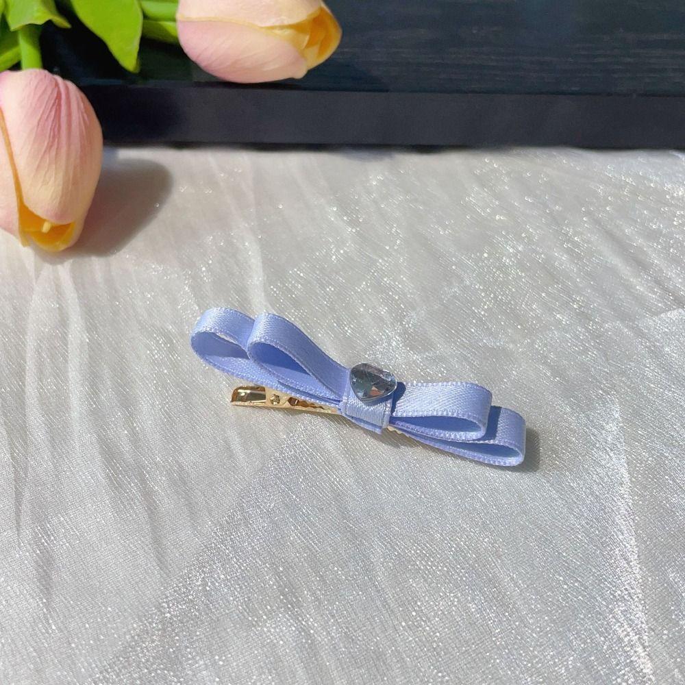 

Аксессуар для волос с бантом, заколка в виде утконоса, головной убор с сердцем и кристаллами, женский зажим для волос Y2K, корейский боковой зажим