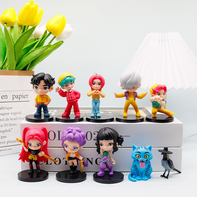 NEW 10pcs/Set Kpop Demon Hunters Figure Toy Cartoon Rumi/Mira/Zoey Action Figure PVC Desktop Decoration Model Doll Toy Fans Gift