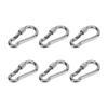 6pcs Spring Snap Hooks Stainless Steel Strong Bearing Capacity Key Chain Link Buckle for Camping 6MM