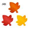 Decorative Felt Leaves for Dining Table 3Pcs Fall Maple Decorations, Wooden Autumn Harvest Desktop Decor Shelves Ornament Shelf Tiered Trays