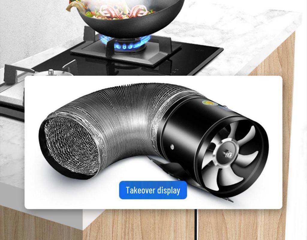 Powerful No-Installation Window Range Hood & Bathroom Exhaust Fan