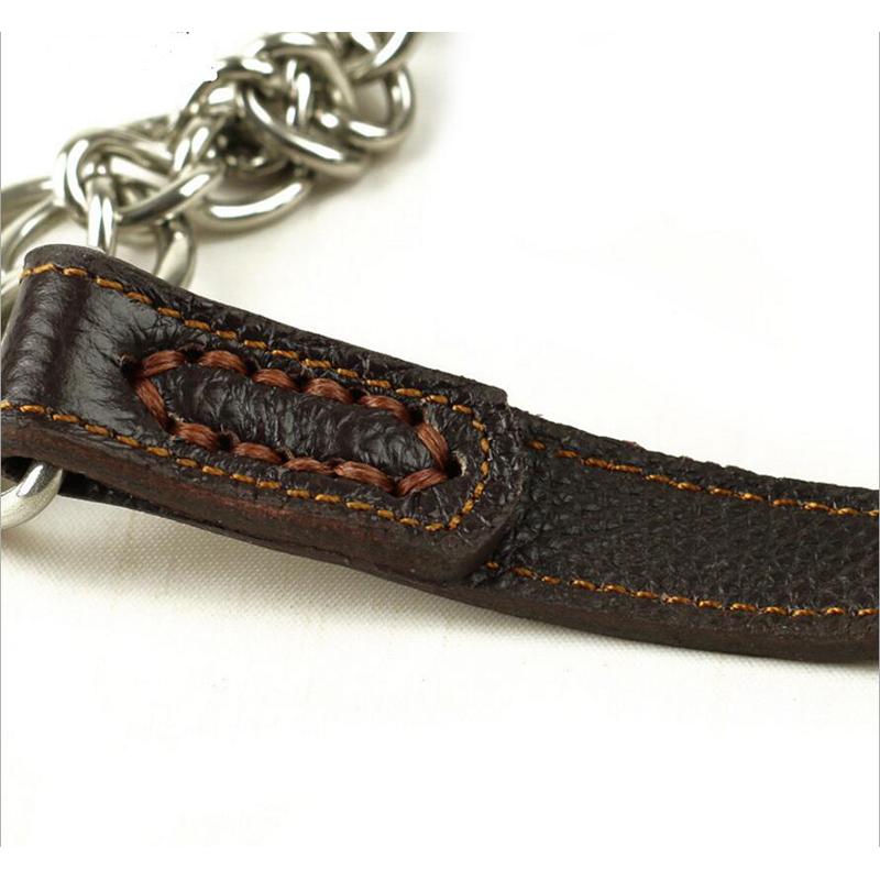Pet Dog Genuine Leather Collar Cow Leather Dog Martinggale Collars For Medium Large Breeds Pitbull Mastiff Boxer Bully 2.0/2.5cm