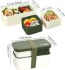 Xiaomi Bento-Box für Erwachsene, Alles-in-Eins Japanische Stapelbare Lunchbox mit Herausnehmbarem Besteckset und Dichtband, Mikrowellen- und Spülmaschinenfest