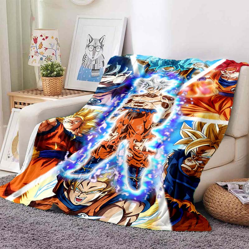 

Dragon Ball Anime Print Blanket, Warm and Comfortable Flannel Blanket, Suitable for Bedrooms, Sofas, Beds, Chairs, Picnics, and 75x90cm