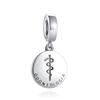 European 925 Silver Black Key Flower Pendant Fit Original Diy Bead Charm Armbånd Halskjede Trinket Smykker 925 Silver