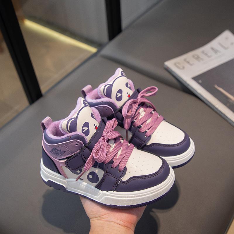 

Детская мода, осенне-зимняя дышащая обувь для скейтбординга с высоким верхом, трендовые детские спортивные кроссовки для бега для мальчиков и девочек, удобные спортивные кроссовки 37 фиолетовый