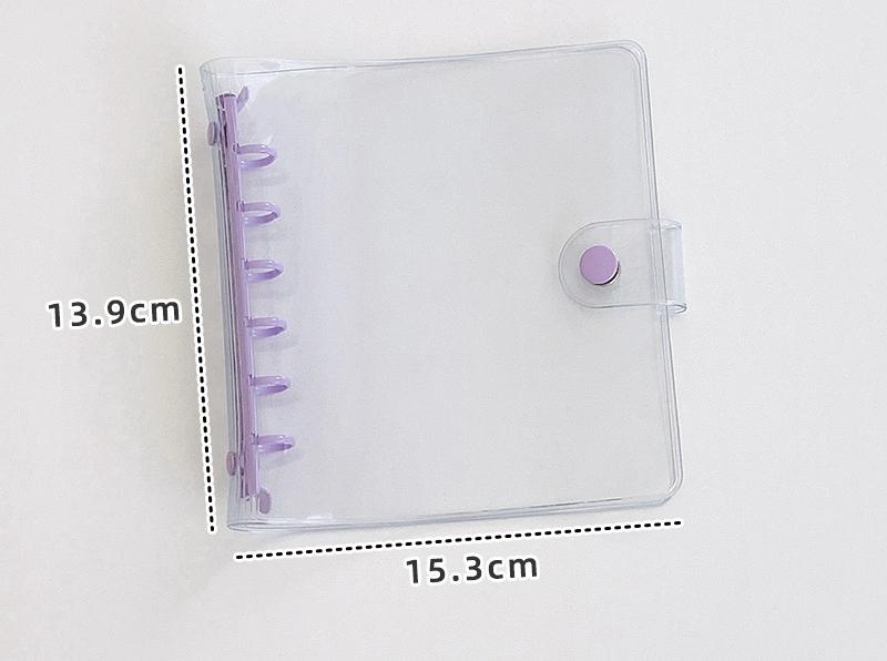 Wide A7 Loose Leaf DIY Document Bag Binder PVC Storage Pocards Collect Book Diary Agenda Planner DIY Cover Album