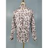 French Style Temperament 2025 Early Spring New Arrival Purple Pink Print Fashion Smooth Satin Long Sleeve Stand Collar Shirt Leopard Print Tops