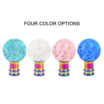 Acrylic Crystal Bubble Shift Knob Round Ball Shift Knob Transparent Gear Shifter White