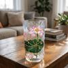 Transparenter Handbemalter Glasbecher Gletscherstruktur Kaltgetränkebecher Modischer Wasserbecher Party
