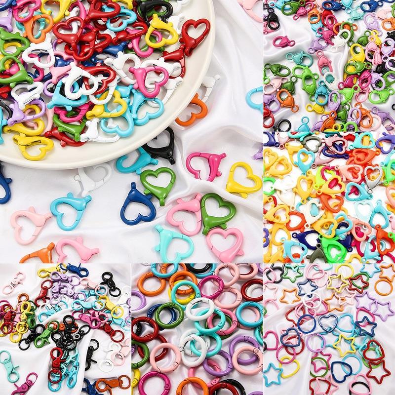 

Colorful Alloy Buckle DIY Jewelry Kit - Heart, Spring, & Figure 8 Designs