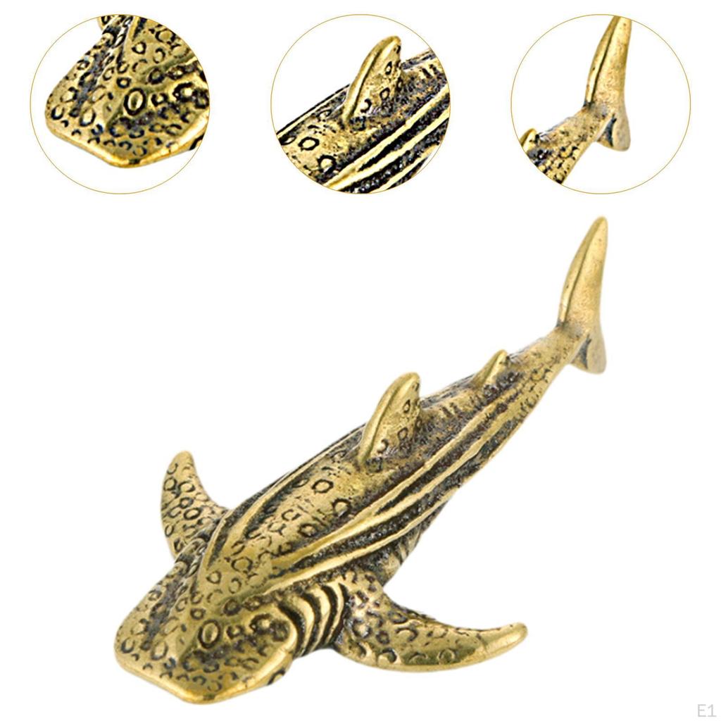 Mini Shark Model Sea Animal Ornament Decorative Handmade Collectible Sculpture for Home