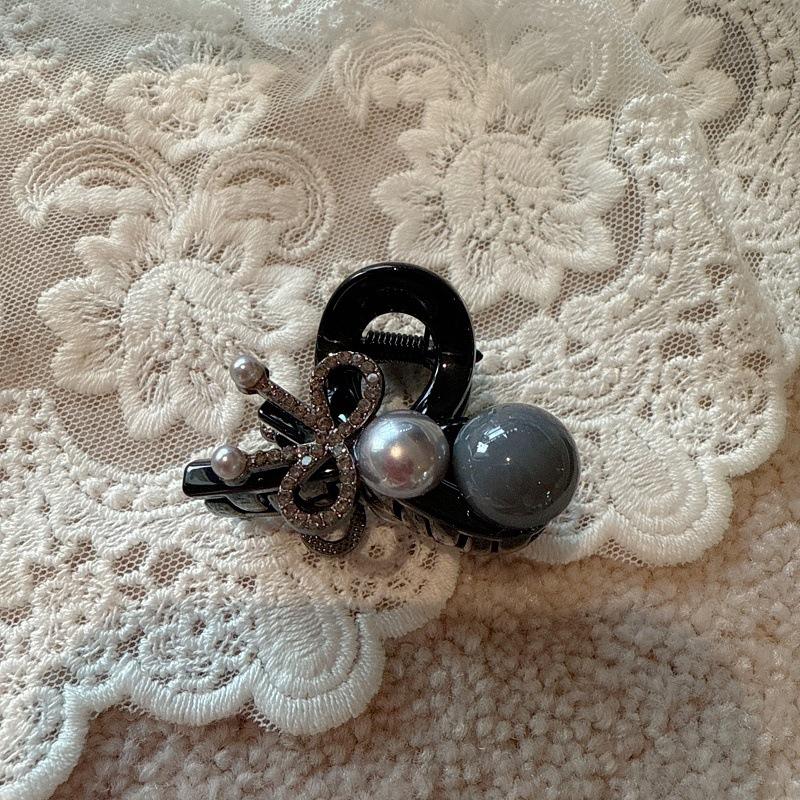 

Корейские деликатные аксессуары для волос для женщин, маленькая заколка-бантик с жемчугом, боковая заколка