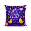 Happy Easter Egg Chick Floral Pillow Cover 2D Printed Peach Skin Cushion Case For Sofa Living Room Spring Decor 45X45