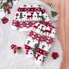 Kids Christmas Long Sleeve Round Neck Top and Pants Set for Boys Girls, Cute Winter Warm Outfit