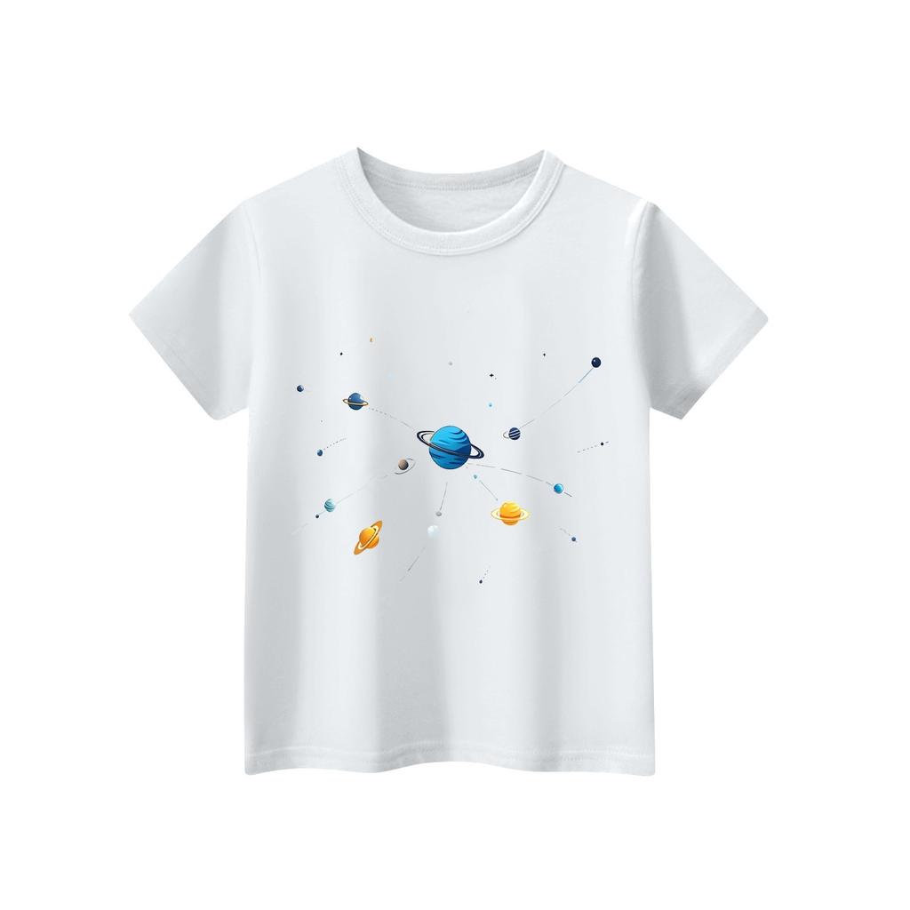 Children's Short Sleeve Neck T-Shirt Animal Print Daily Casual Top