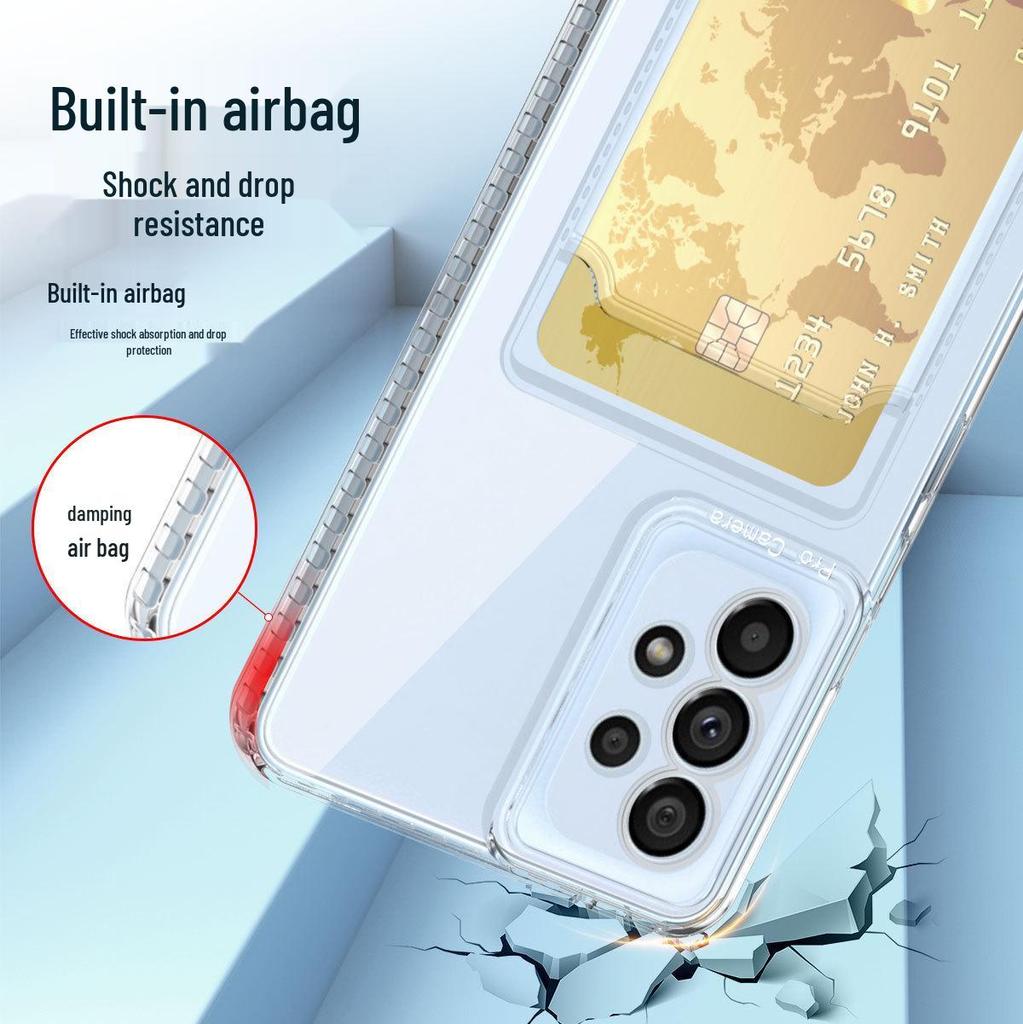 Samsung S26U/S25FE Drop-Proof Transparent Phone Case with Card Slot