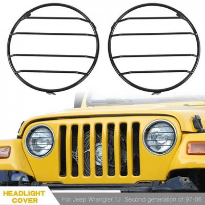 Schwarze Scheinwerferabdeckungen/Schutzblenden für Jeep Wrangler TJ (1997–2006) – Paar