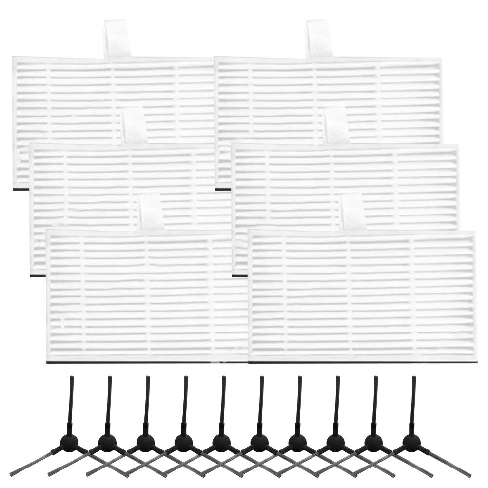 

Robot Vacuum Accessories Side Brushes Kit Direct Replacement Components Easy Installation Appliance Gray White A