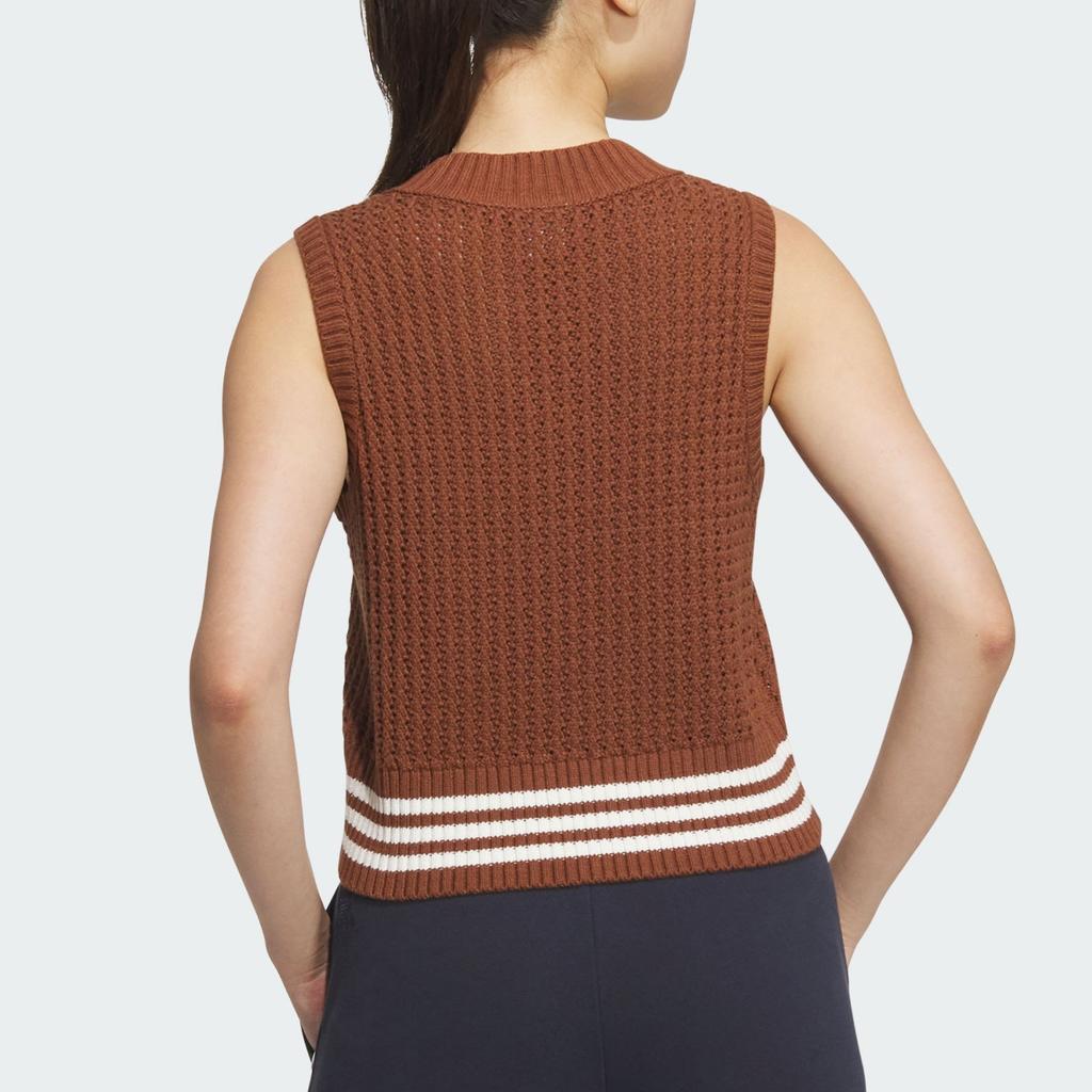 Adidas Originals FW24 Knit Vest Women Vests Dark-Brown JD5802