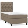 Maison Exclusive - Sommier à lattes de lit avec matelas Taupe 100x200 cm Tissu