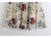 Women's French Retro Floral Embroidery A-Line Mesh Skirt for Spring/Summer
