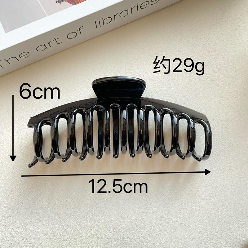 Shower Hair Clip Large Back of Head Claw Clip Hair Fixing Clip Hair Accessory Top Clip Hair Claw Shark Clip Hairpin Black keel gripper-12.5cm