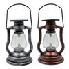 Solar Powered Vintage Hanging Light Portable Old-Fashioned Kerosene Lamp 300mAh Built-In Battery Courtyard Garden Decor