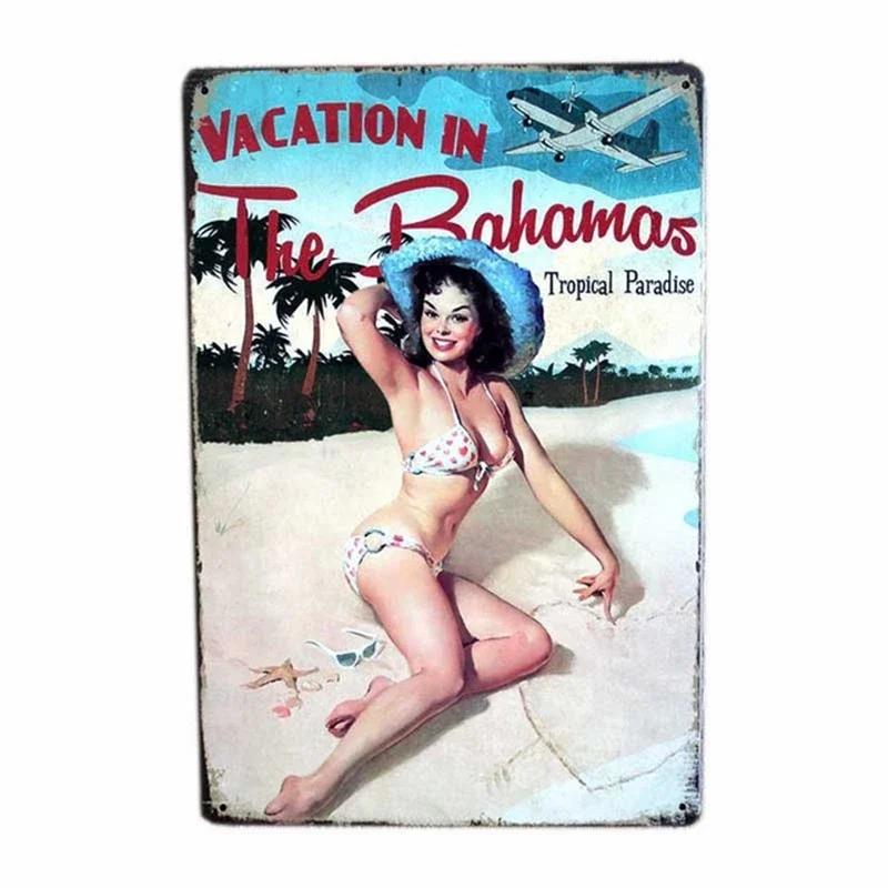 

Sexy Girls Europe Beauties Poster Metal Iron Sign Art Paintings Bar Pub Garage Home Decoration Retro Tin Sign Craft Plate Plaque 20x30cm