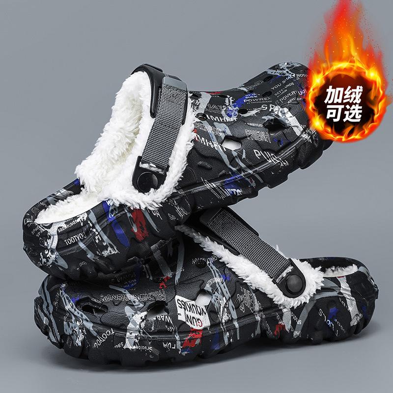 Winter und Sommer zwei Tragevarianten abnehmbarer Beutelkopf Strandschuhe leichte große Größe Lochschuhe Sandalen mit weicher Sohle Herrenschuhe