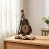 Desktop Figurine Retro Decorative with Base VintageEvocative Tabletop Statue for