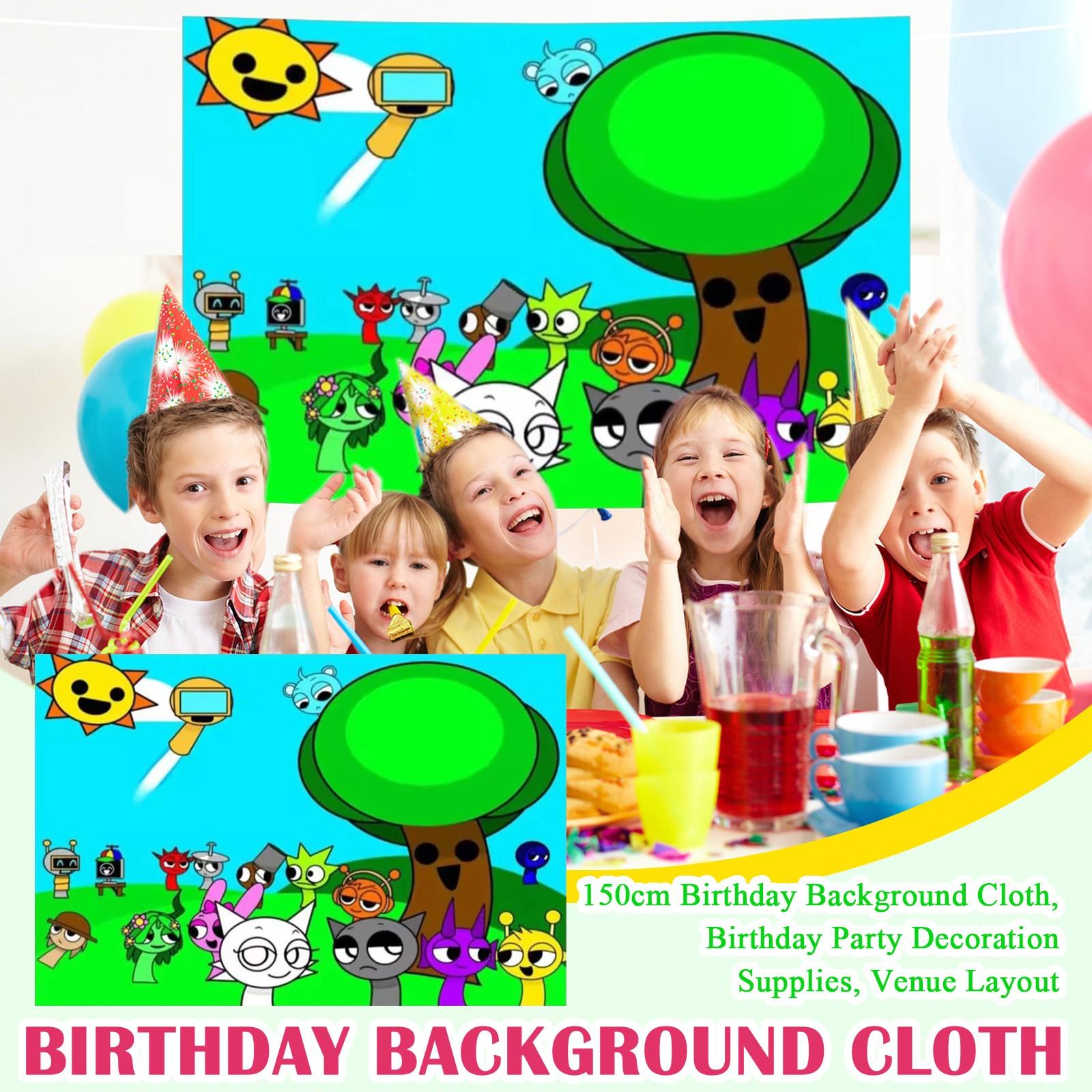 

125X83cm Birthday Background Cloth, Birthday Party Decoration Supplies, Venue Layout One Size