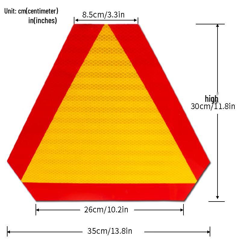 Brangdy Reflective Slow Moving Vehicle Safety Sign 0.5mm
