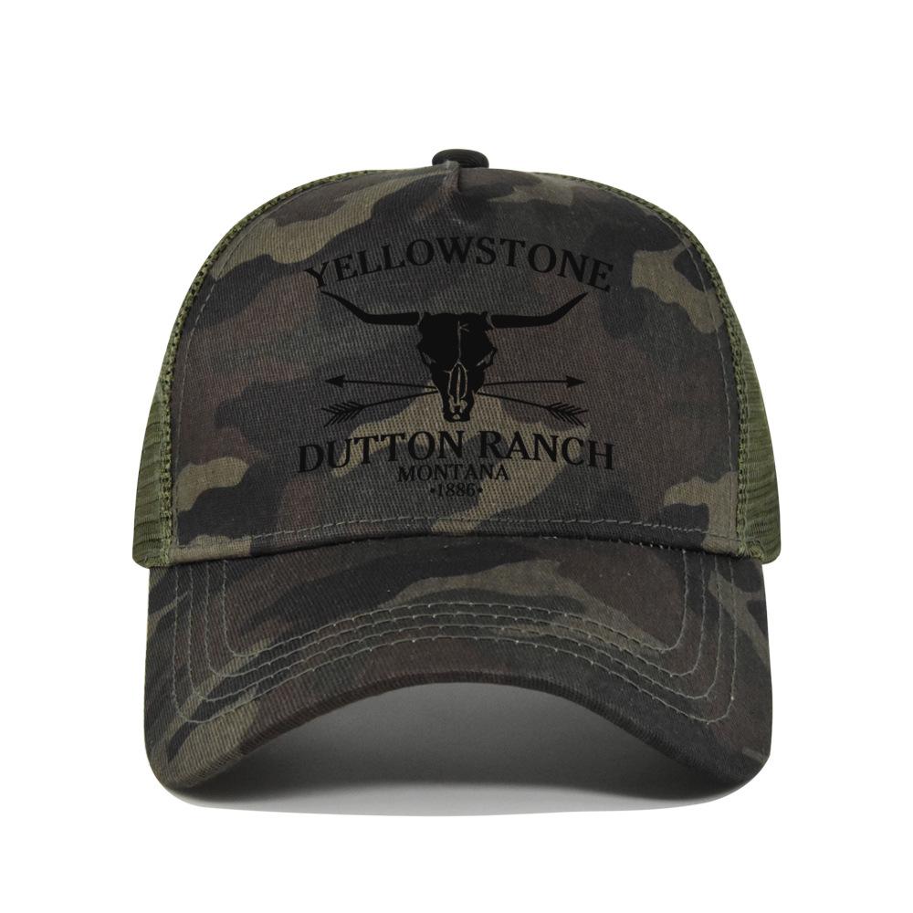 Huangshi Unisex Mesh Baseball Cap - Silk Screen Printed, Washed, Breathable Sun Hat