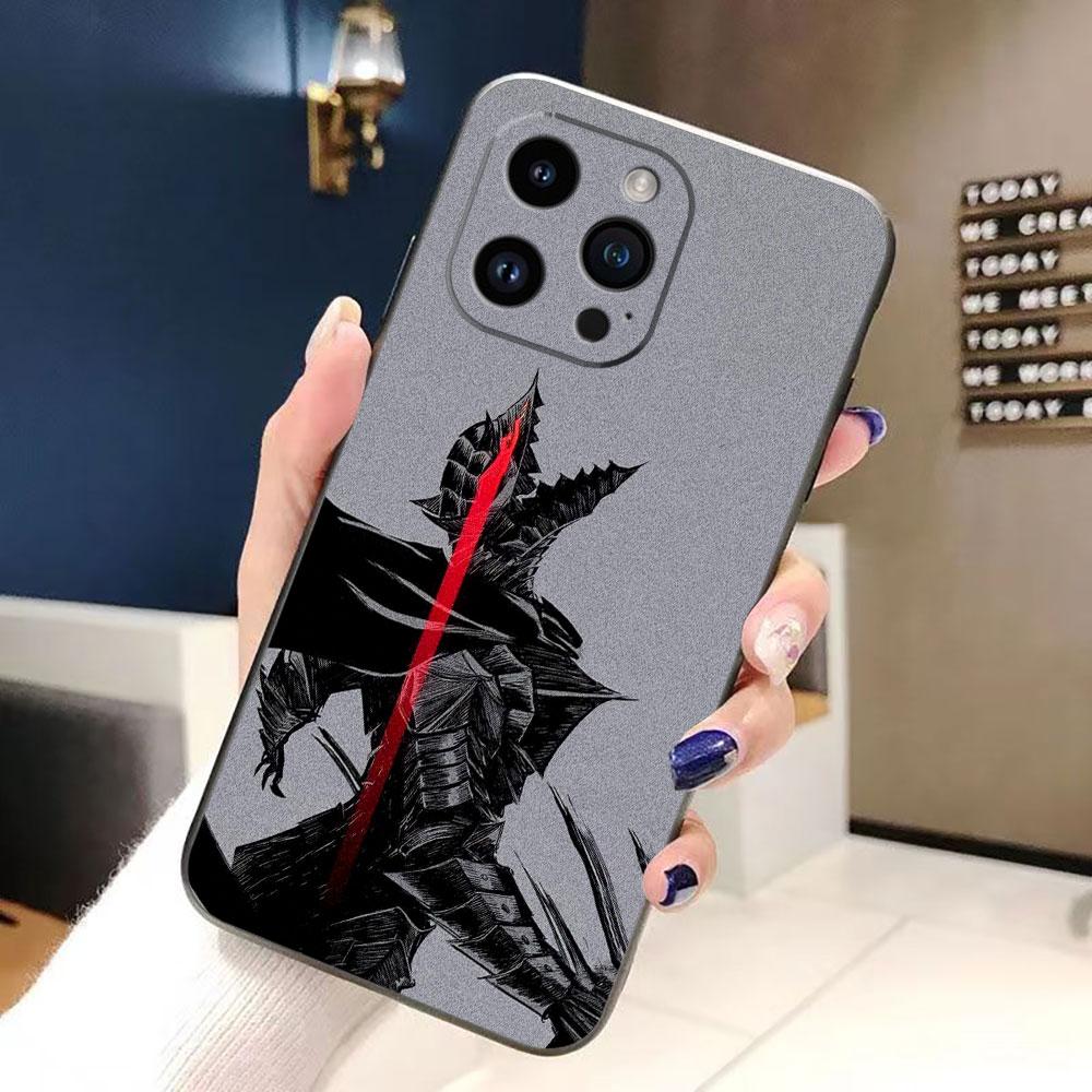 Comic B-Berserk Guts Cover Phone Case For Iphone Apple 17 AIR 16E 16 15 14 13 12 11 Pro XR Max 8 7 Plus TPU Case Funda Shell