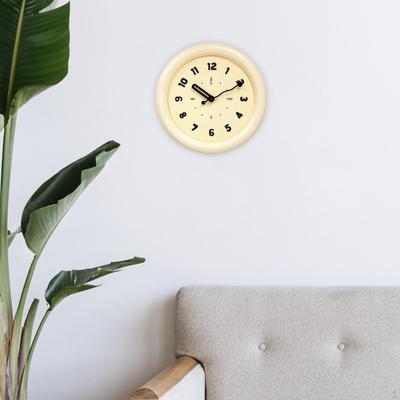 Round Wall Clock Silent French Simple Minimalist Ornament Decorative for Office Kitchen Bedroom
