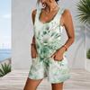 Womens Sleeveless Pocket Romper Plus Size