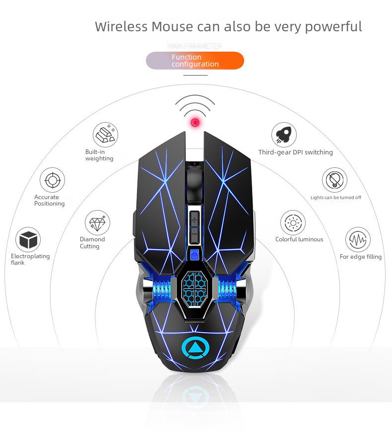 Silver Carving A7 Silent Rechargeable Wireless Mouse for Home, Office, and Gaming