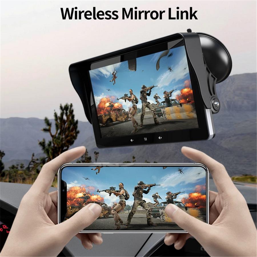 Universal 7" Screen + Camera For Wireless Carplay Android Auto Car Stereo Player