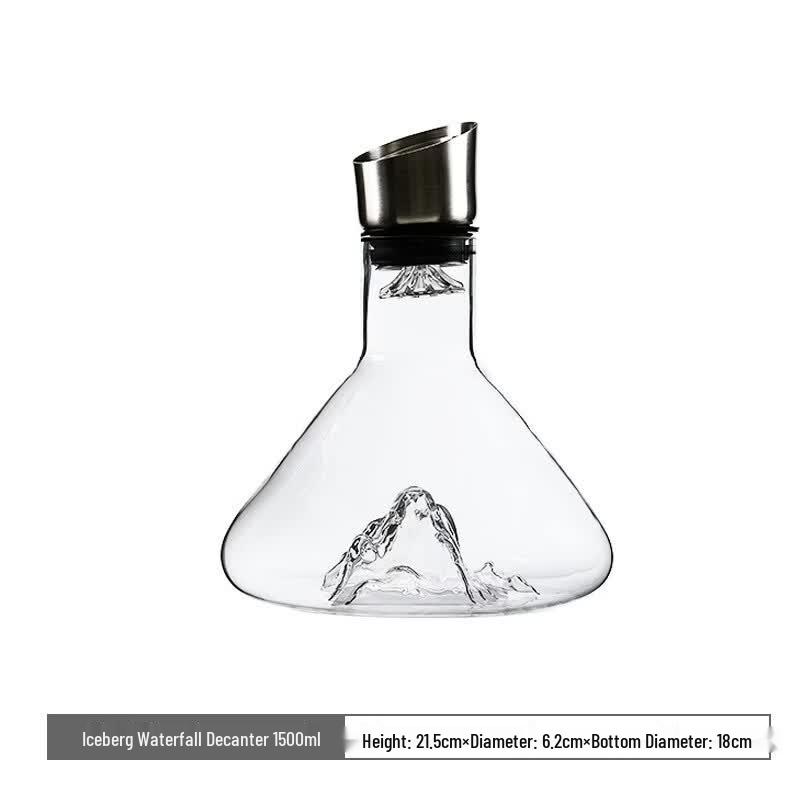 Di Rui en Luxury Crystal Glass Rotating Iceberg Decanter