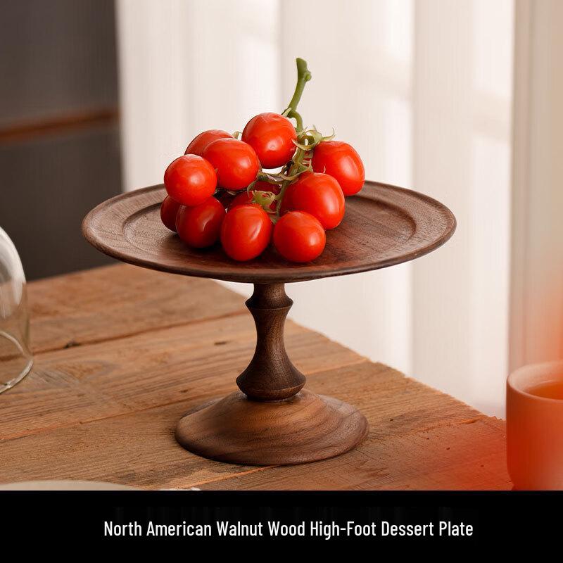 Walnut Cake and Fruit Serving Tray
